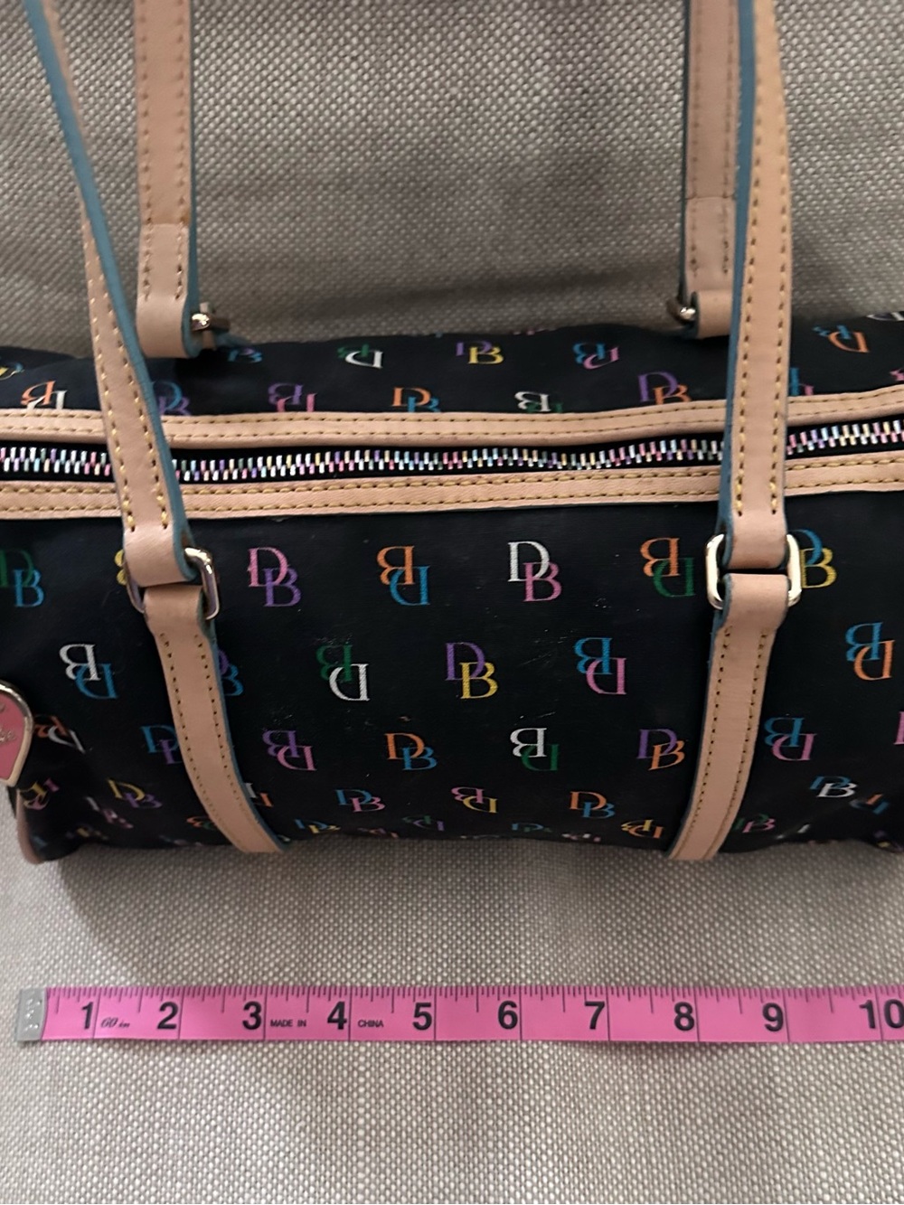 Dooney & Bourke Rainbow Monogram Barrel “It” Bag - Picture 8 of 15